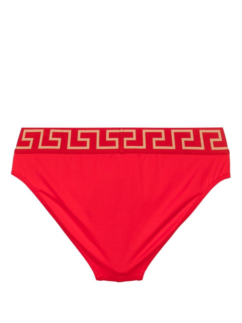 VERSACE Greca-waistband swim briefs outlook