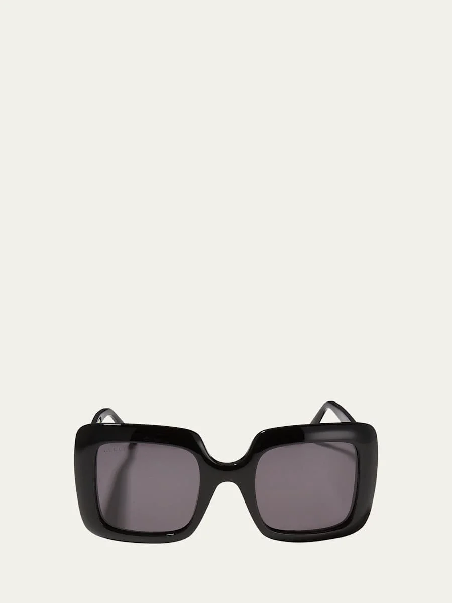 Interlocking G Oversized Square Acetate Sunglasses - 1