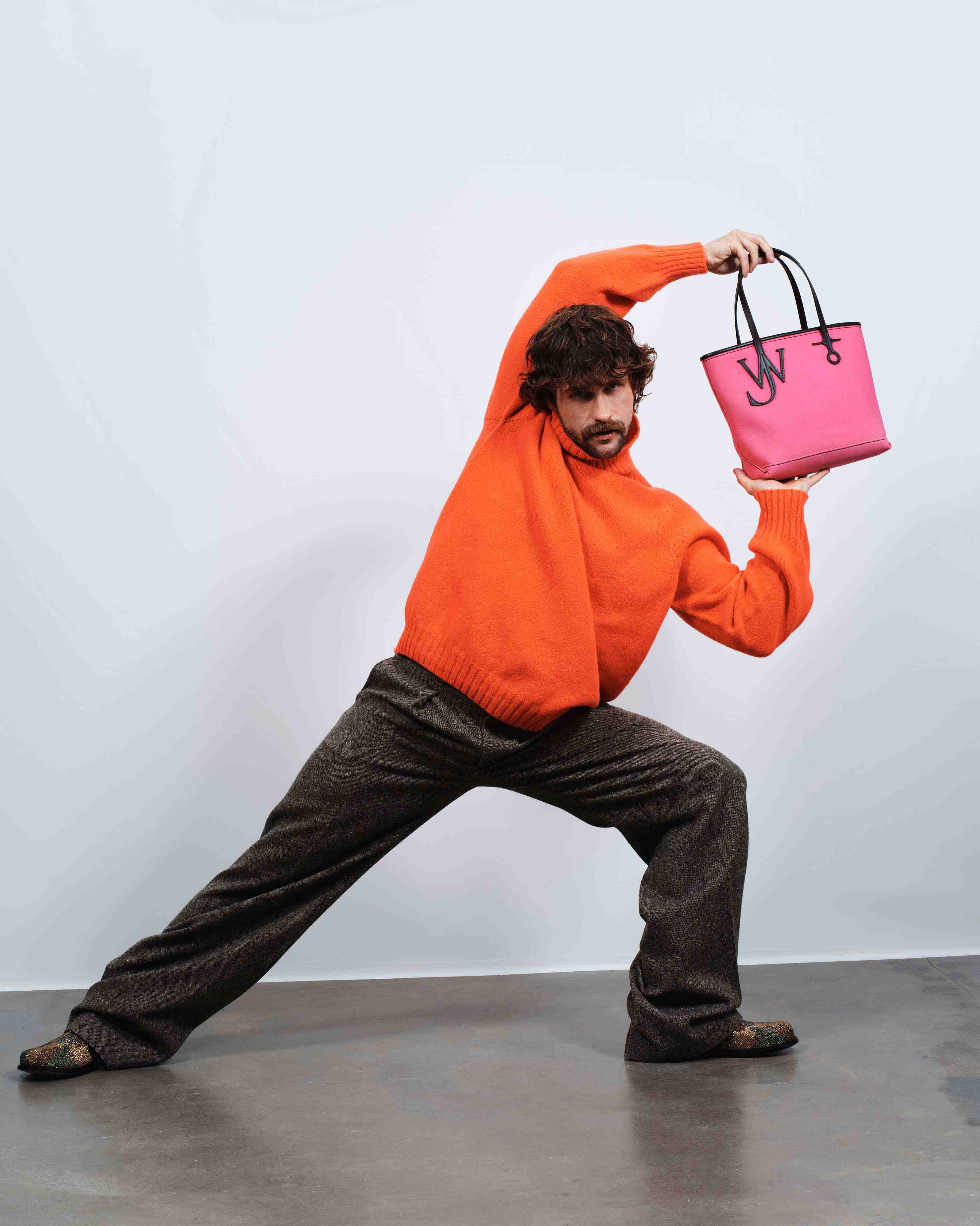 TURTLE NECK JUMPER IN NEON ORANGE - 4