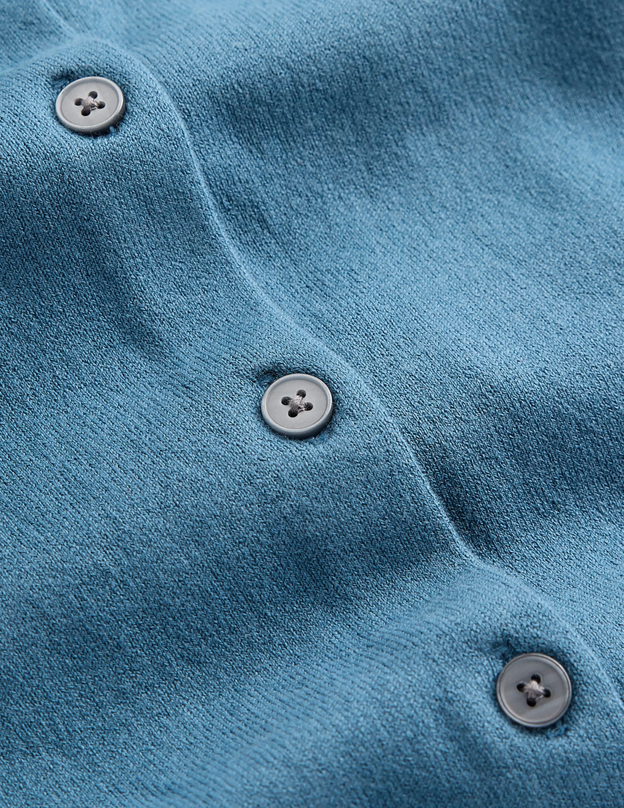 Camilla Cotton Crew Cardigan-Storm Blue - 1