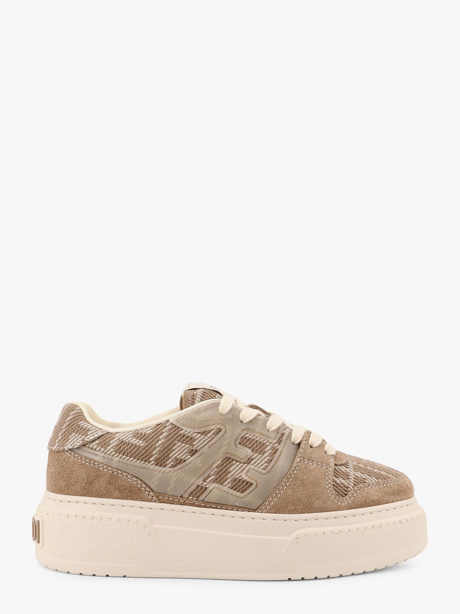 FENDI Fendi Match Canvas And Suede Low-Top Sneakers