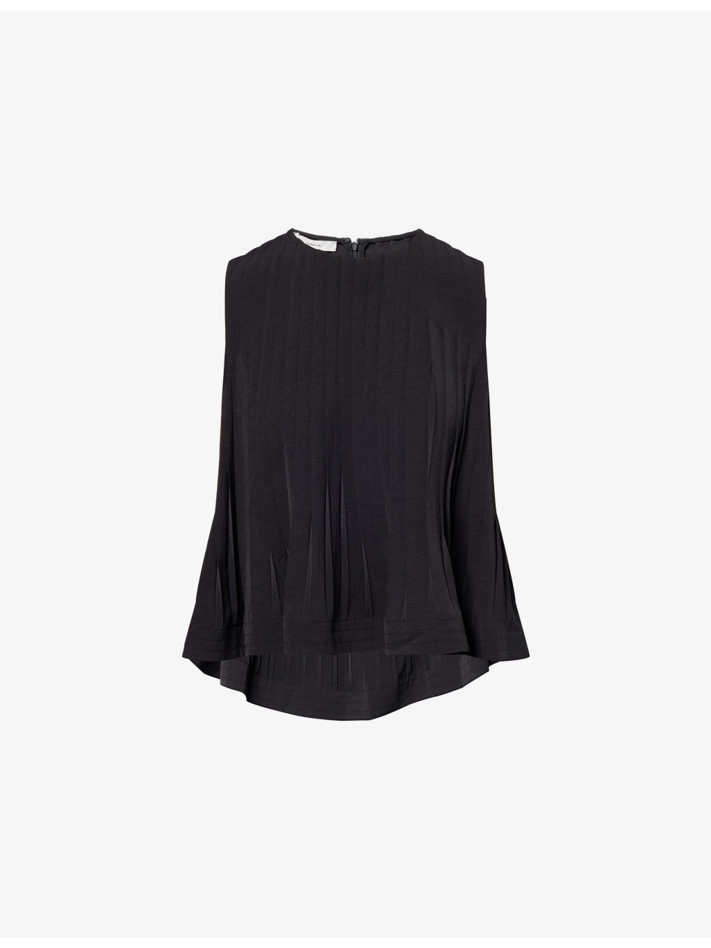 Pleated Sleeveless Woven Top - 1