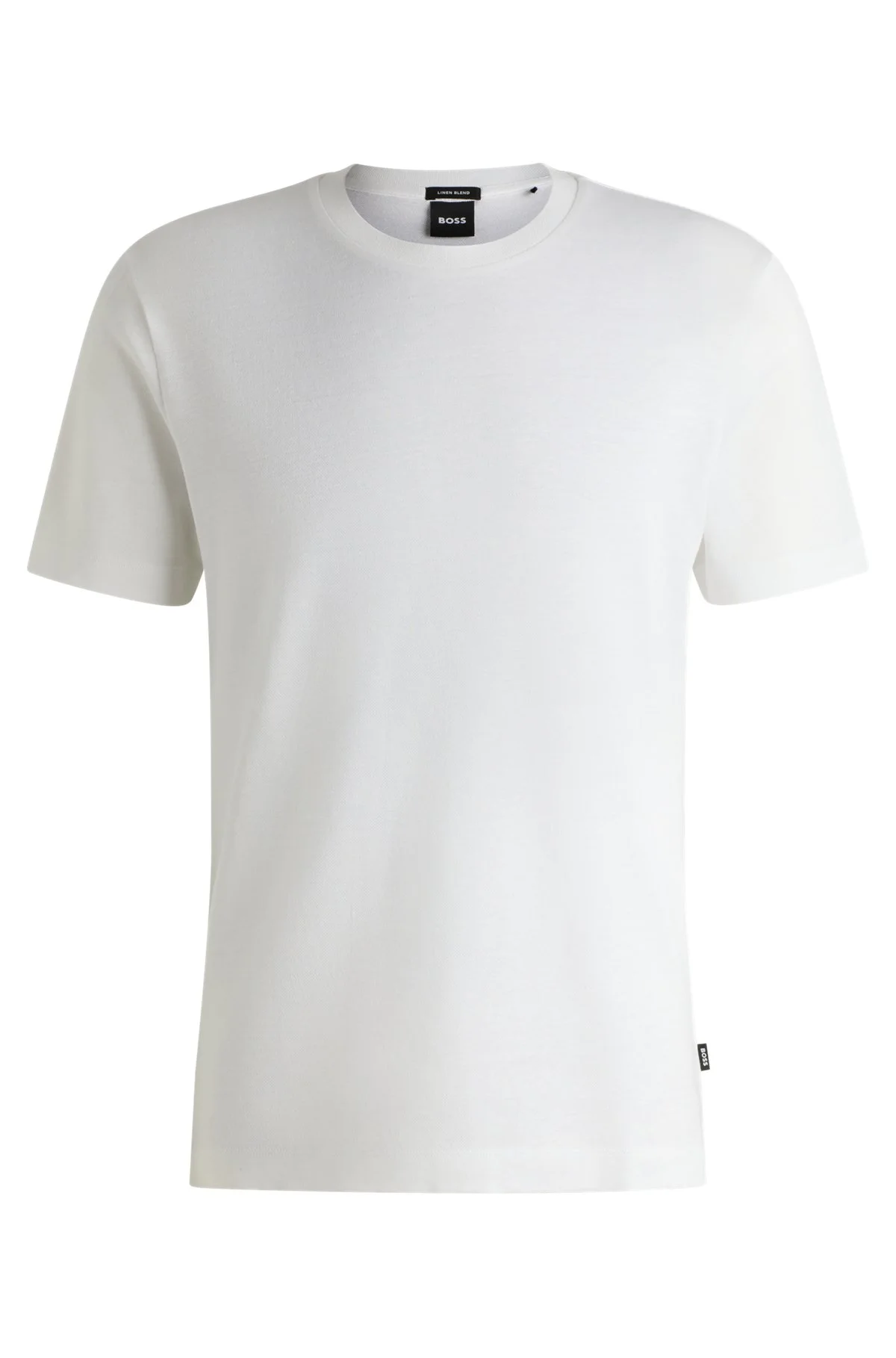 REGULAR-FIT T-SHIRT IN COTTON AND LINEN - 1