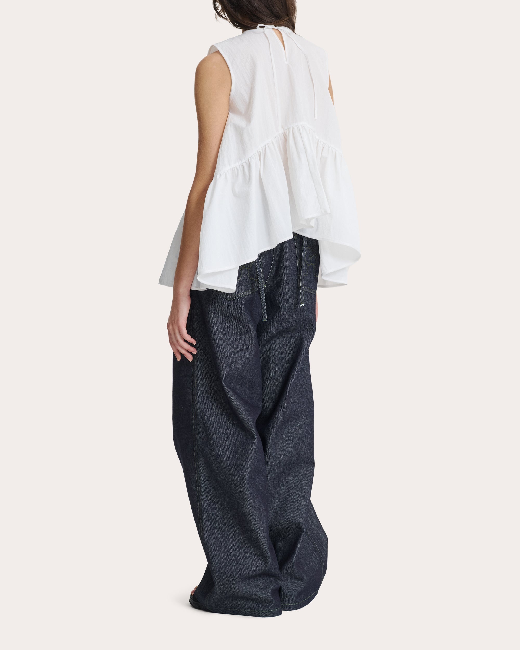 Asta Recycled Taffeta Peplum Top - 5