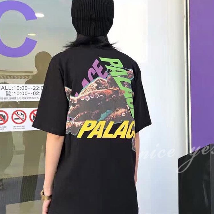 PALACE Octo T-Shirt Black Octopus Back Printing Logo Short Sleeve Unisex P18FW066 - 3