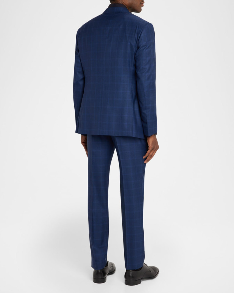 Men's Wool and Silk Windowpane Sport Coat 3