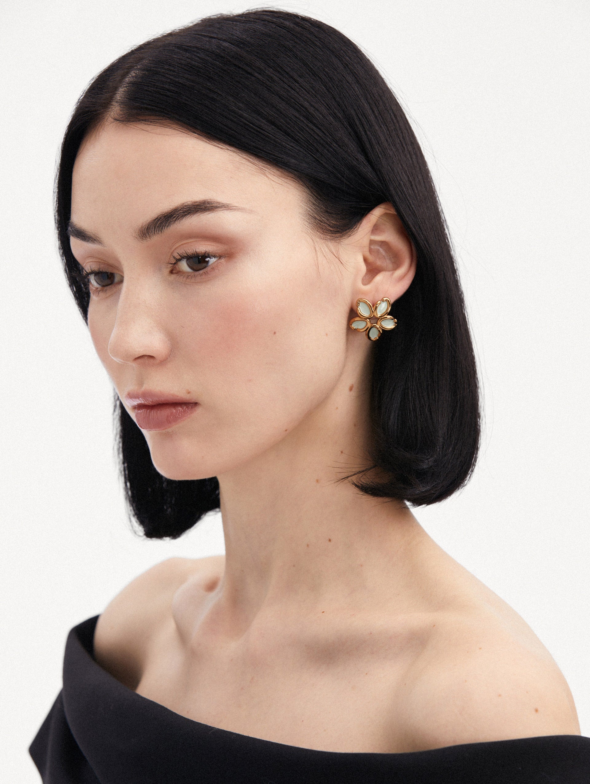 ENAMEL O FLOWER EARRINGS - 2