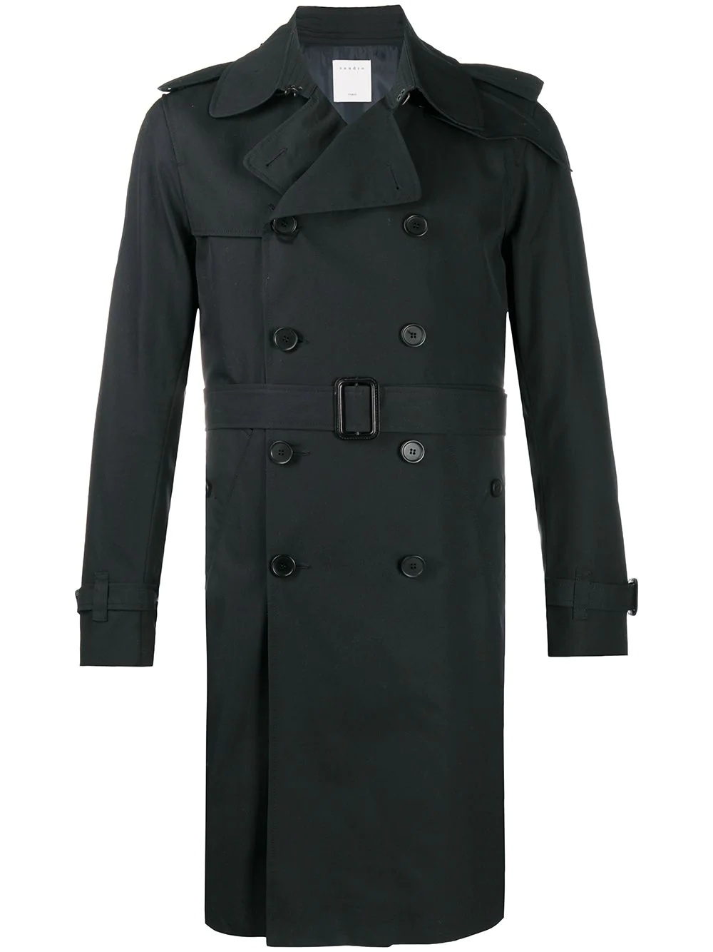 knee-length trench coat - 1