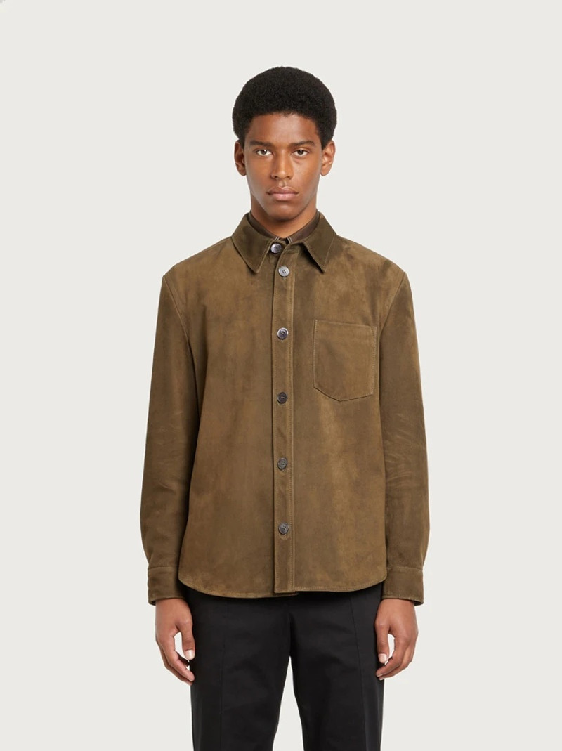 FERRAGAMO OVERSIZED SUEDE SHIRT outlook