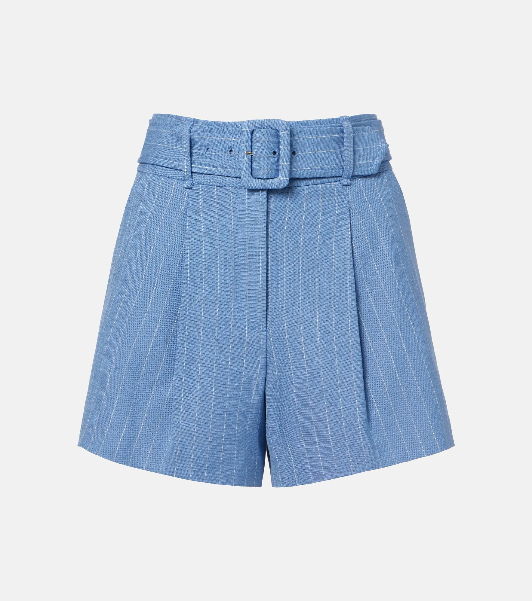 Piper striped linen-blend shorts - 1