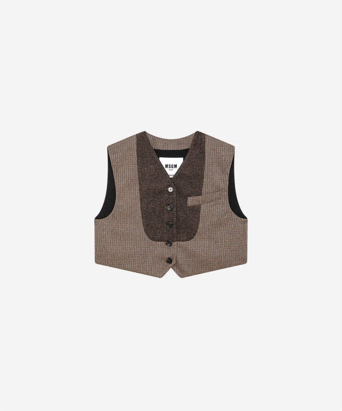 Vest with micro houndstooth pattern - 1