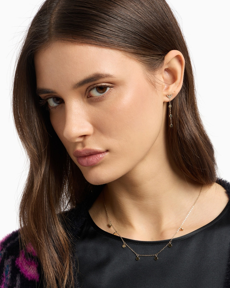 EMPORIO ARMANI GOLD-TONE STAINLESS STEEL NECKLACE AND EARRINGS SET outlook