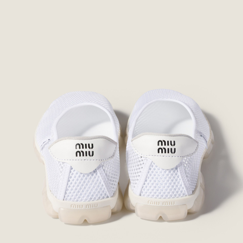 Miu Miu Technical mesh ballerinas outlook