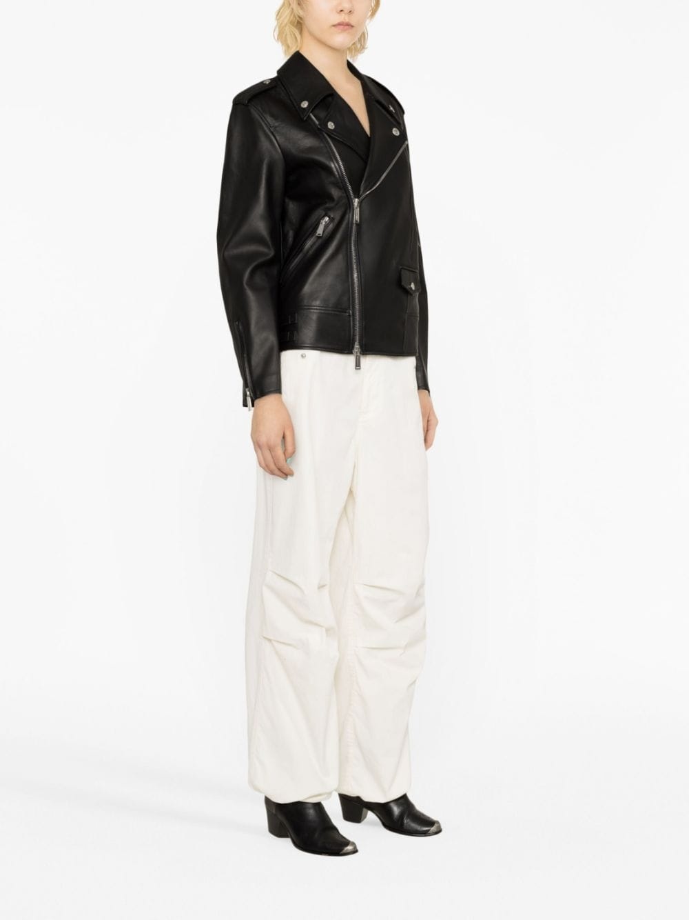 leather biker jacket - 4