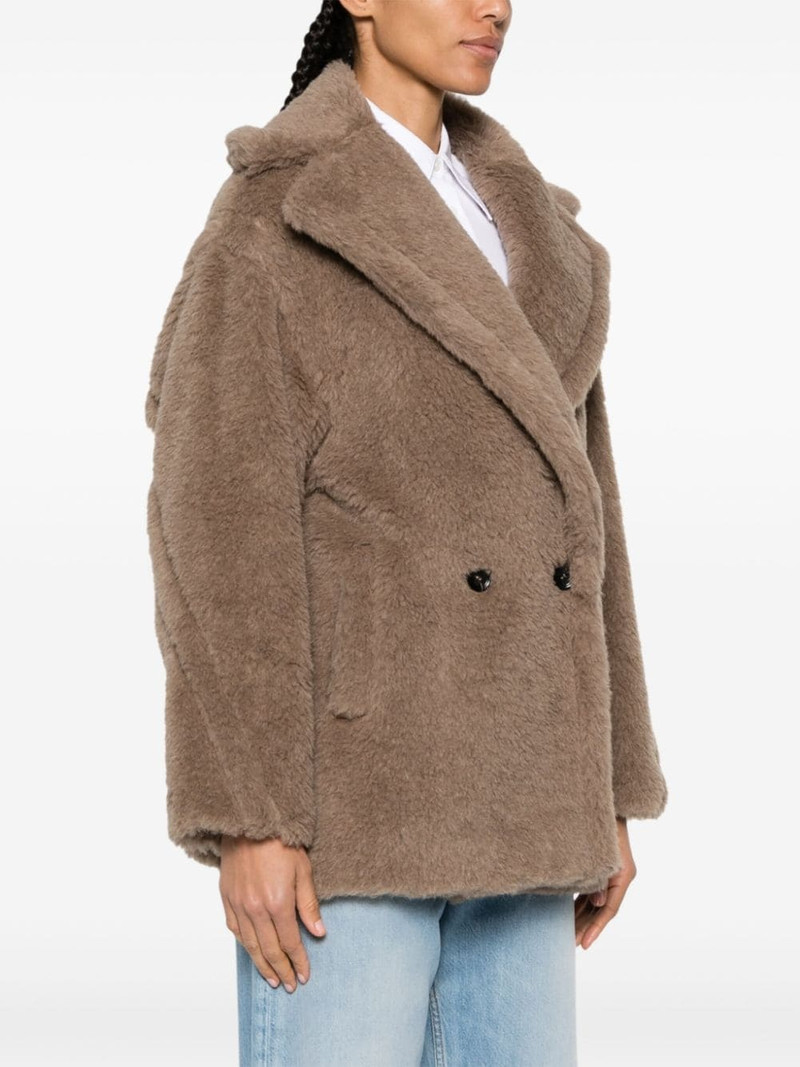 Espero faux-fur double-breasted coat 3