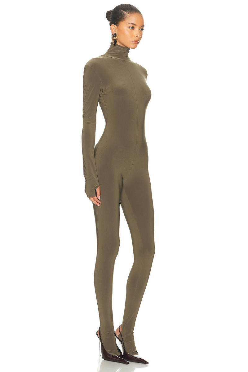 Long Sleeve Slim Fit Turtleneck Footie Catsuit 3