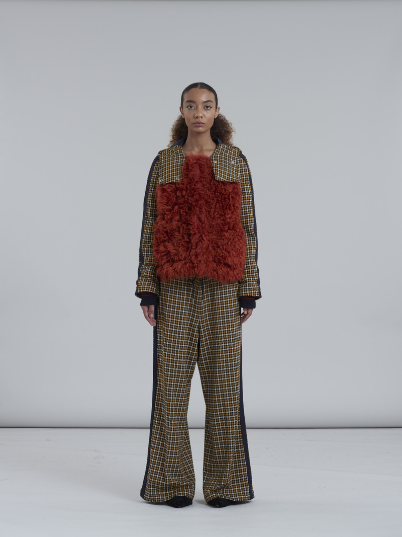 Marni JERSEY JACQUARD JACKET WITH LAMB'S WOOL AND HOOD outlook
