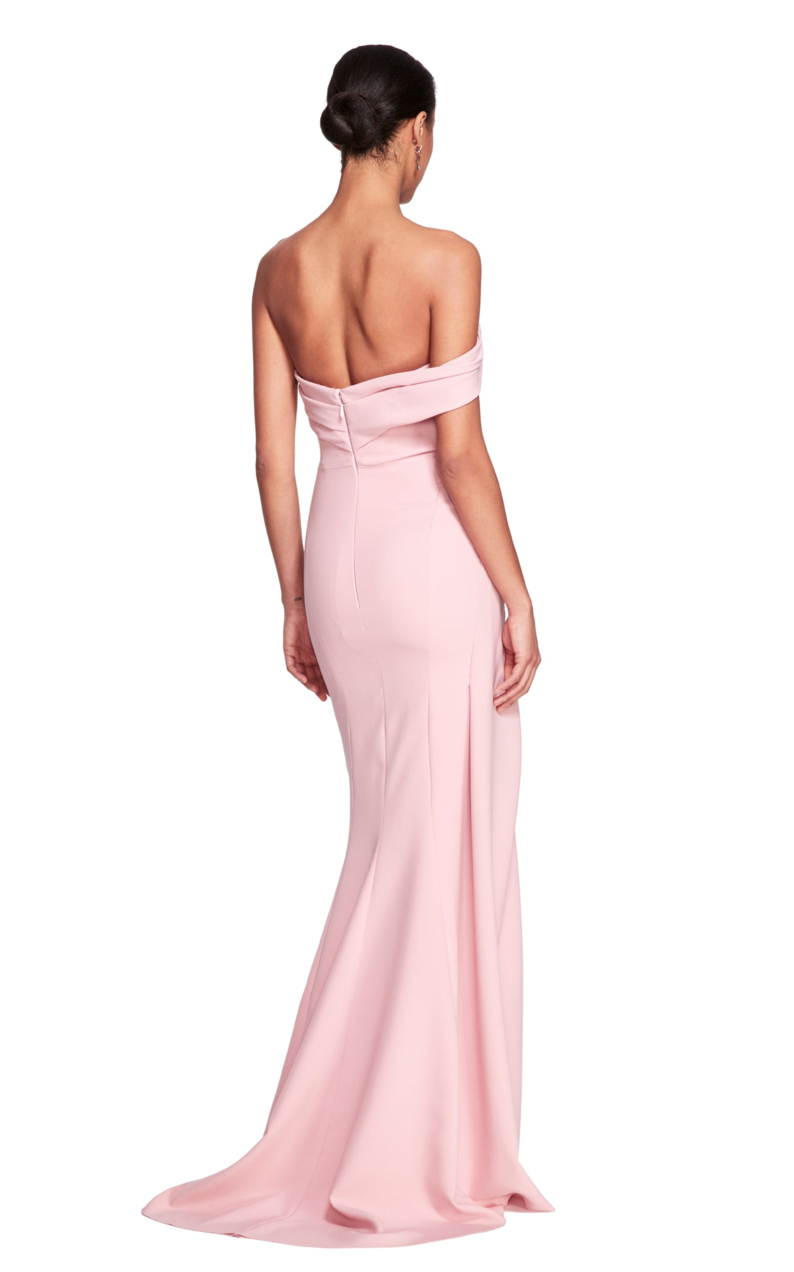 Rosy Stretch Crepe Gown - 5