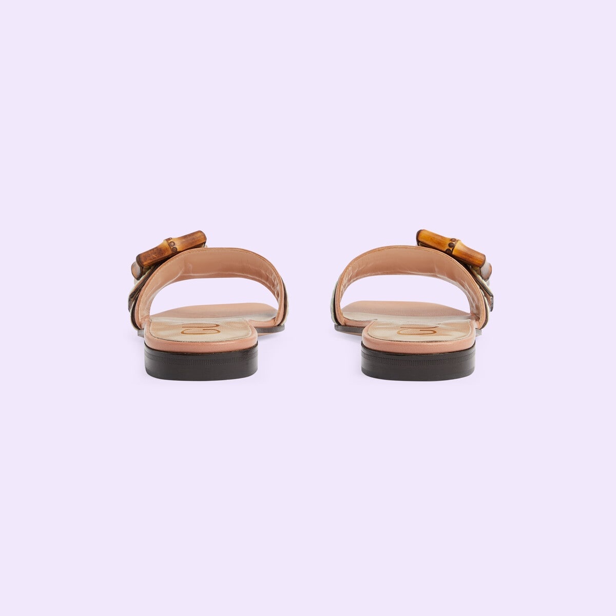 Women's slide sandal with bamboo buckle - 4