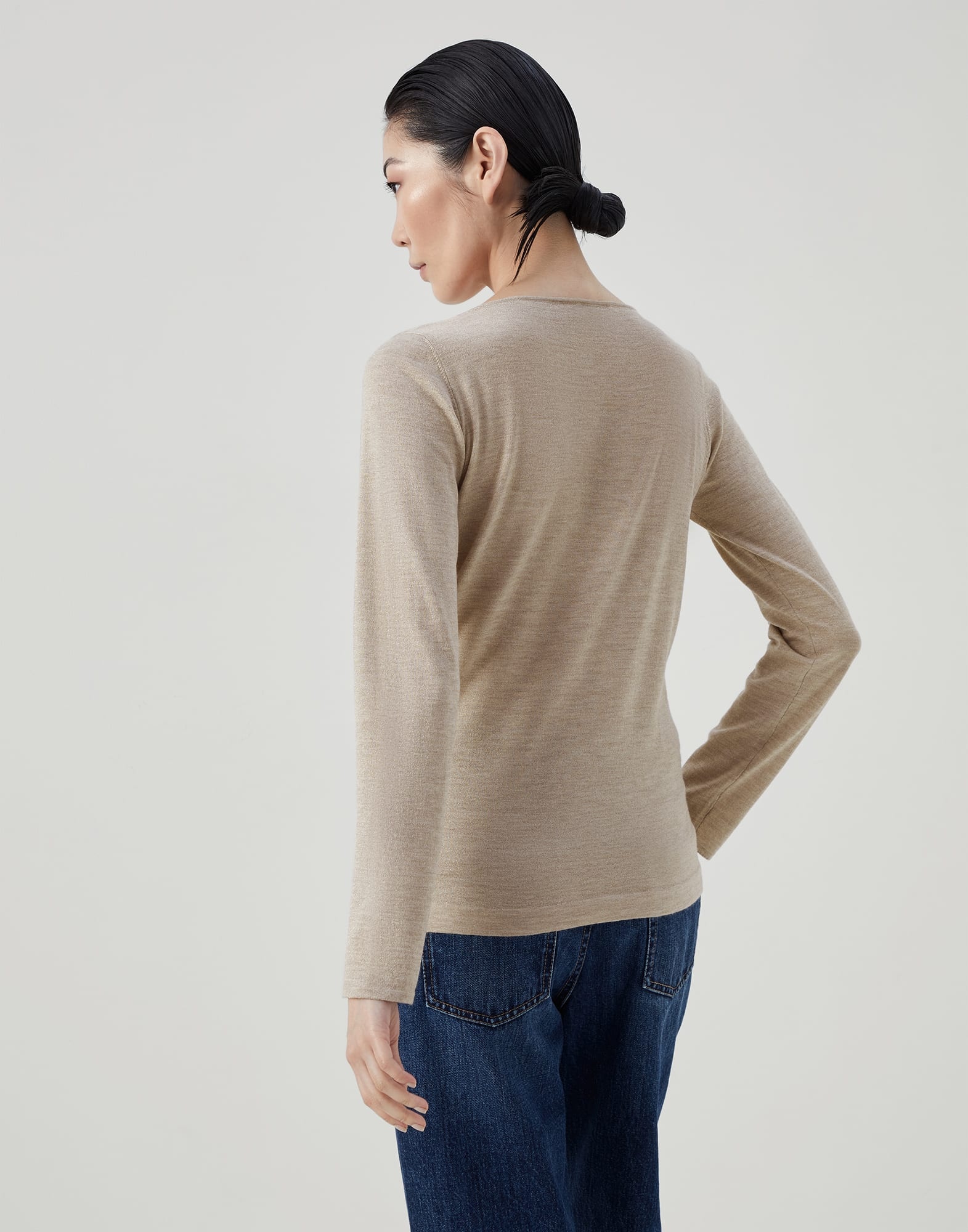 Cashmere and silk sparkling lightweight sweater - 2