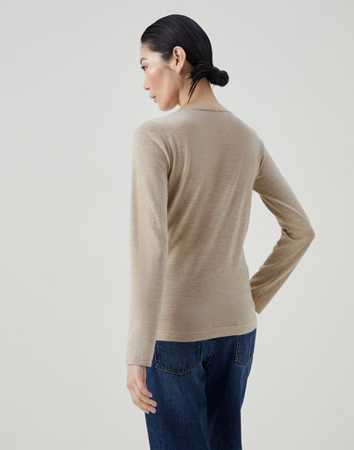 Brunello Cucinelli Cashmere and silk sparkling lightweight sweater outlook