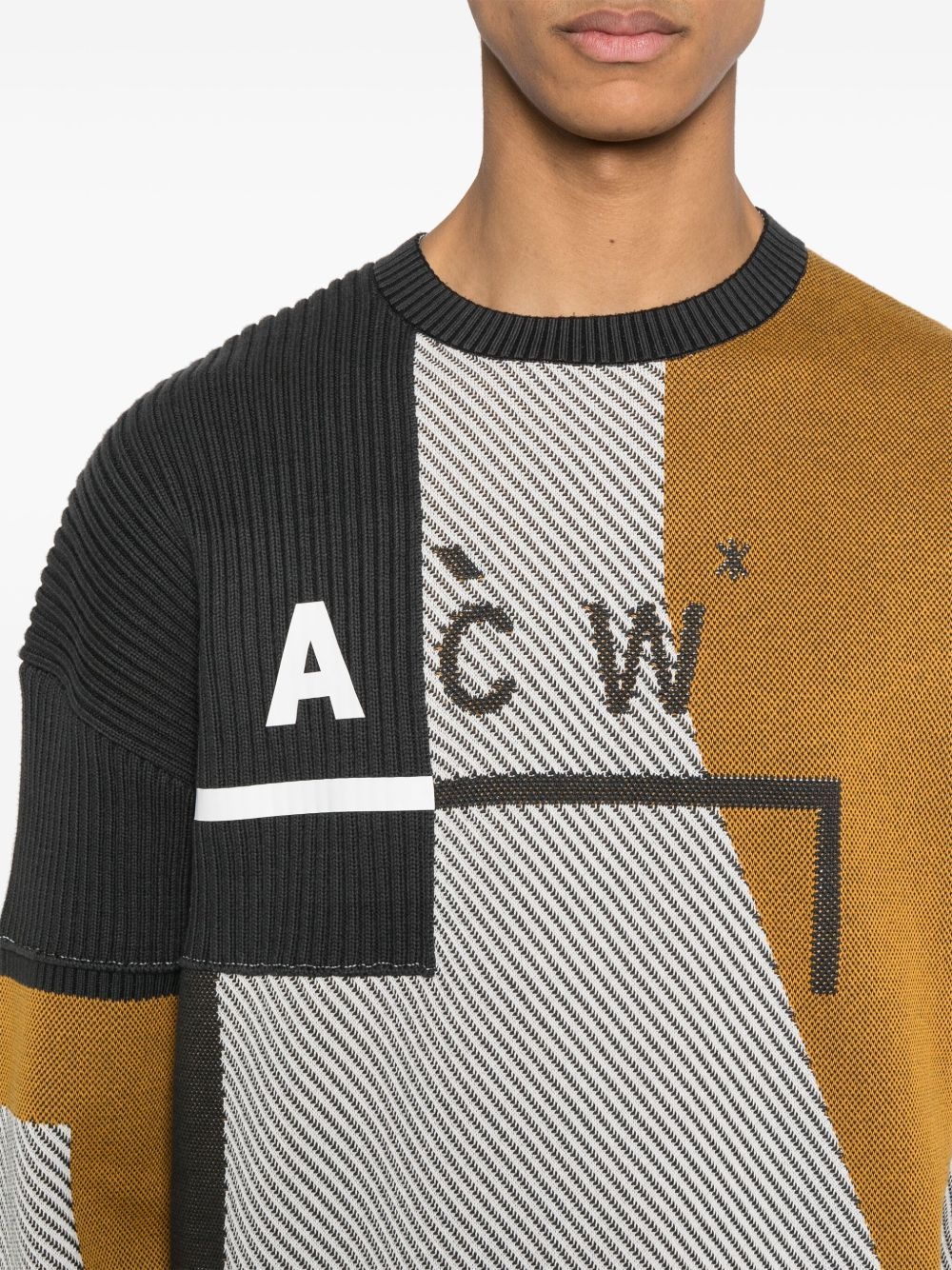 geometric-intarsia "Bone" sweater - 5