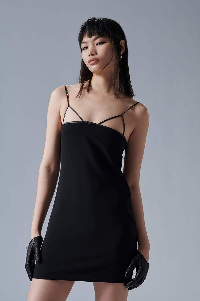 ICON LEATHER TRIM DRESS 3