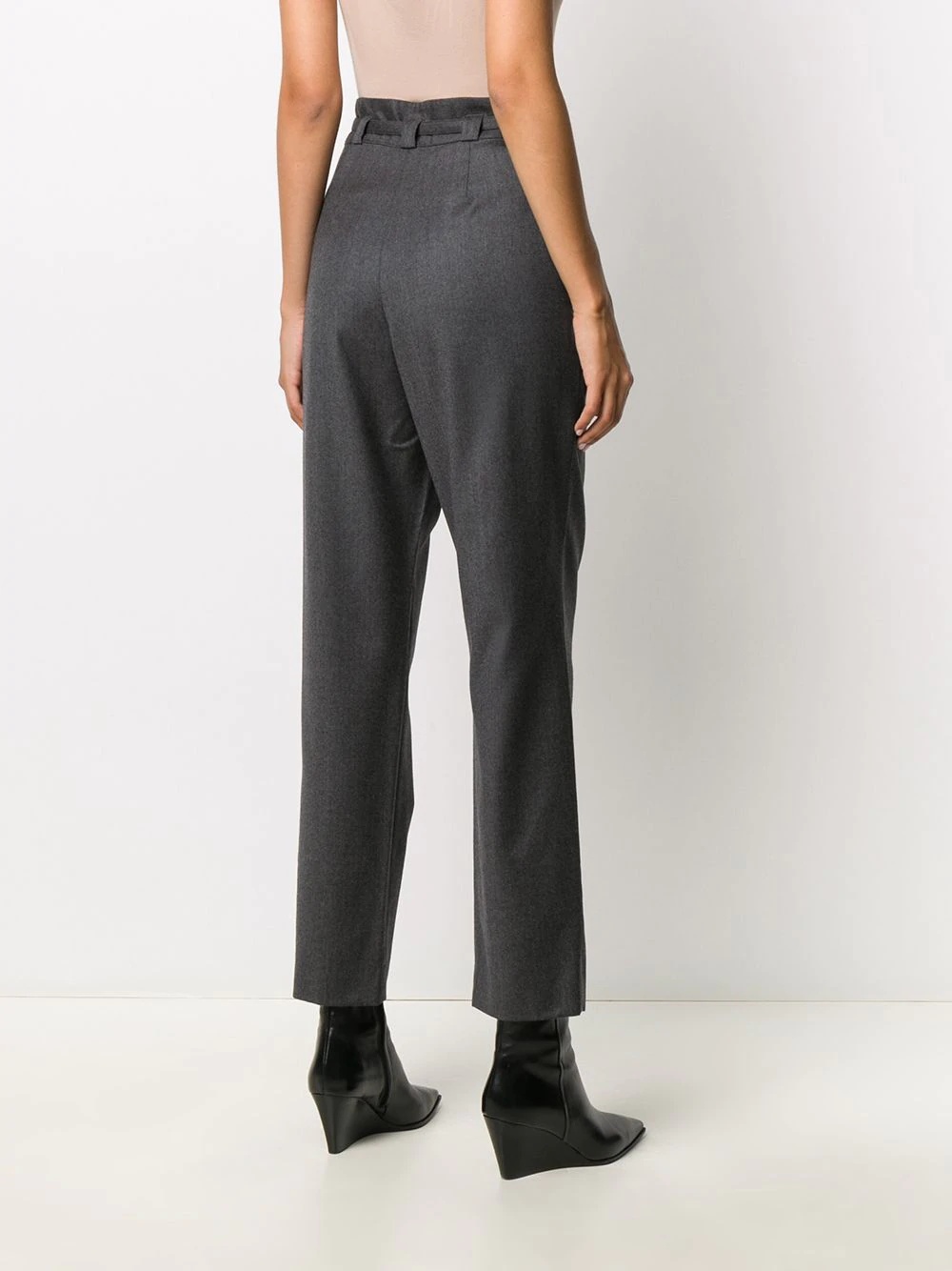 belted waist trousers - 4