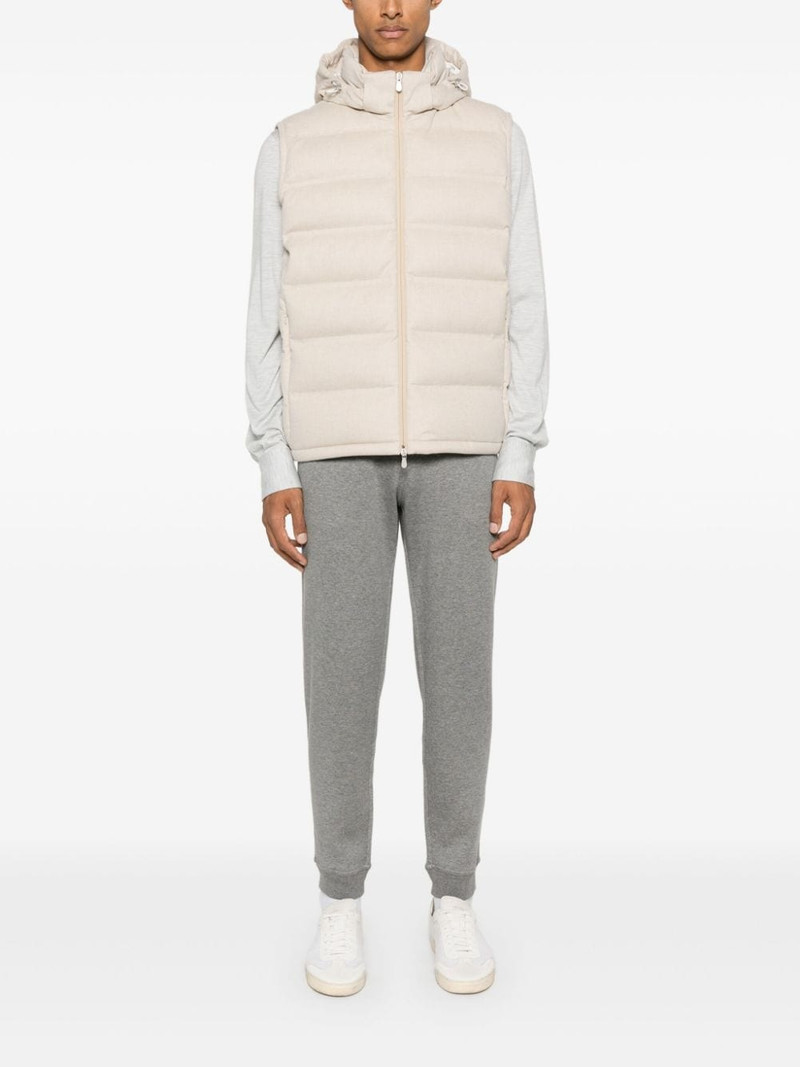 Brunello Cucinelli mélange-effect track pants outlook