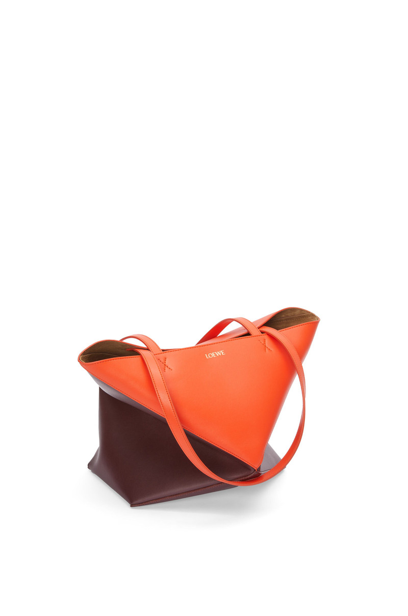 Puzzle Fold Tote in shiny calfskin 5