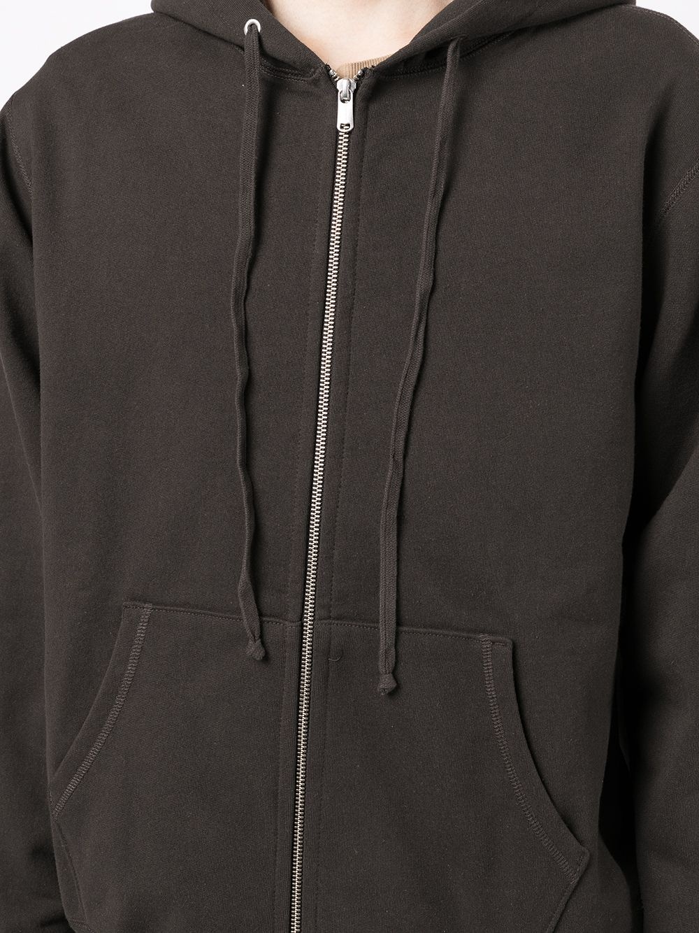 zip-up cotton hoodie - 6