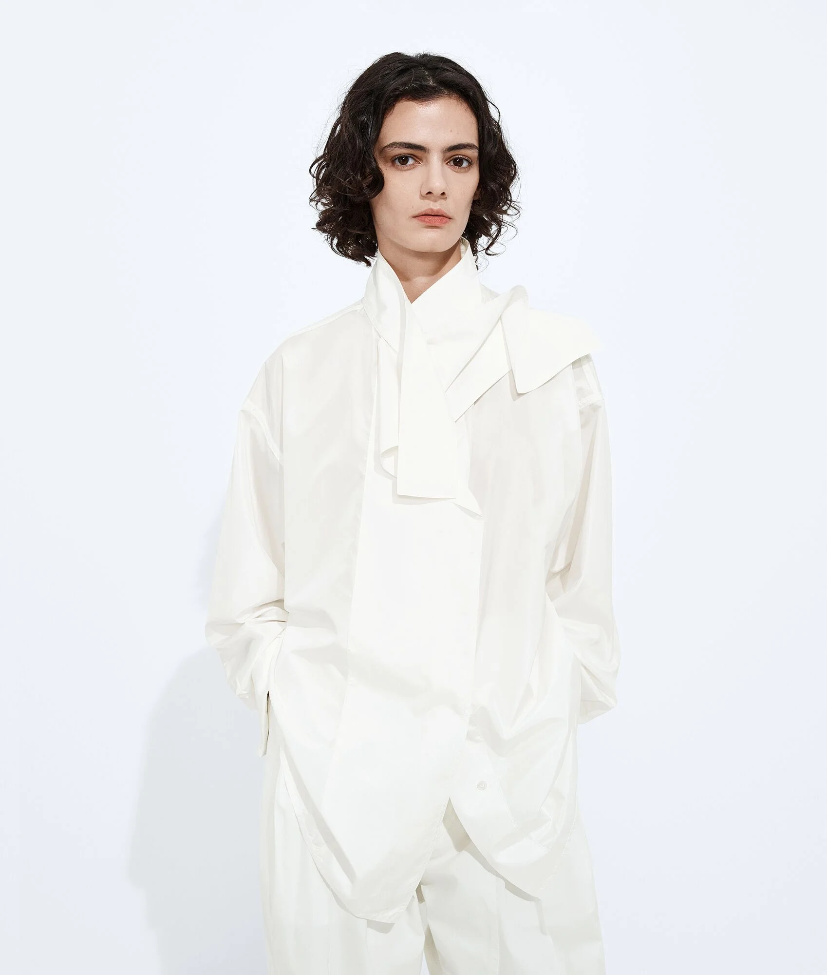 Washed Silk Taffeta Shirt - 1