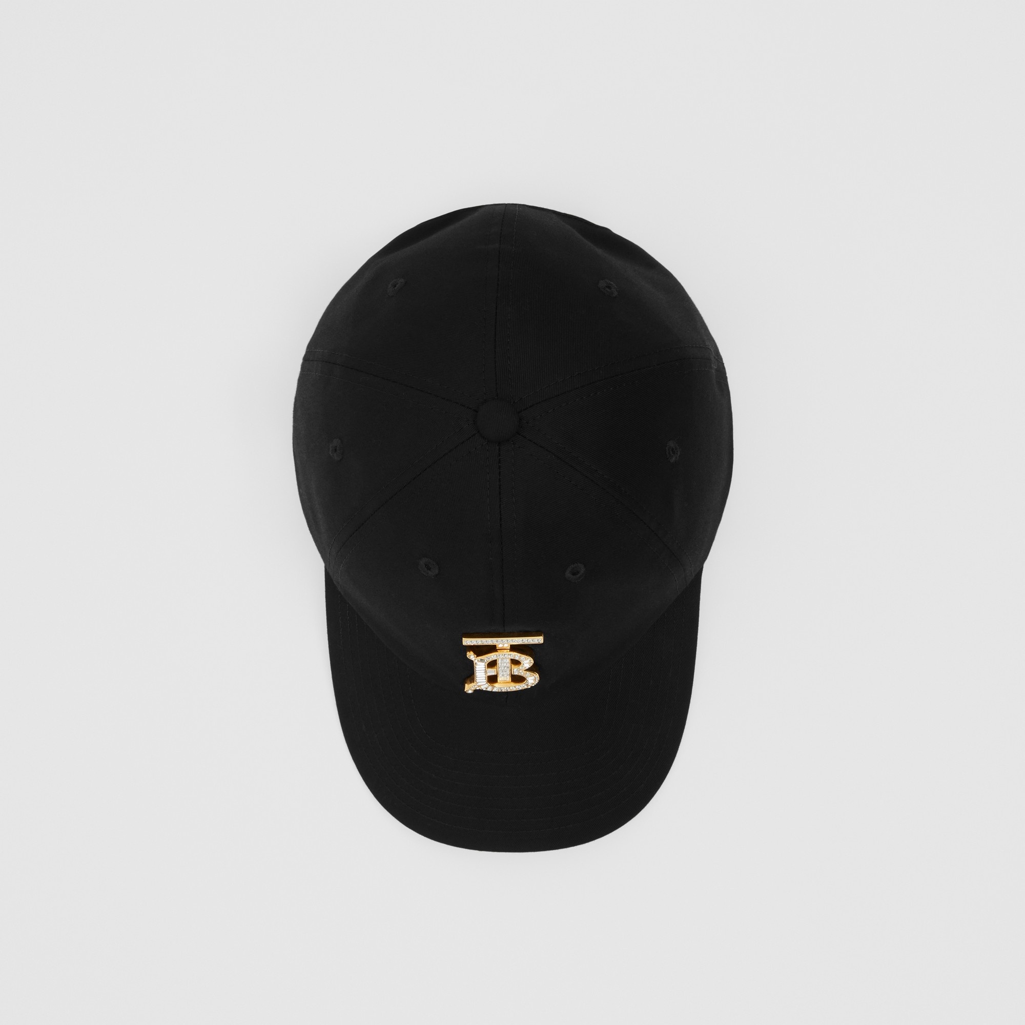 Crystal Monogram Motif Cotton Baseball Cap - 5