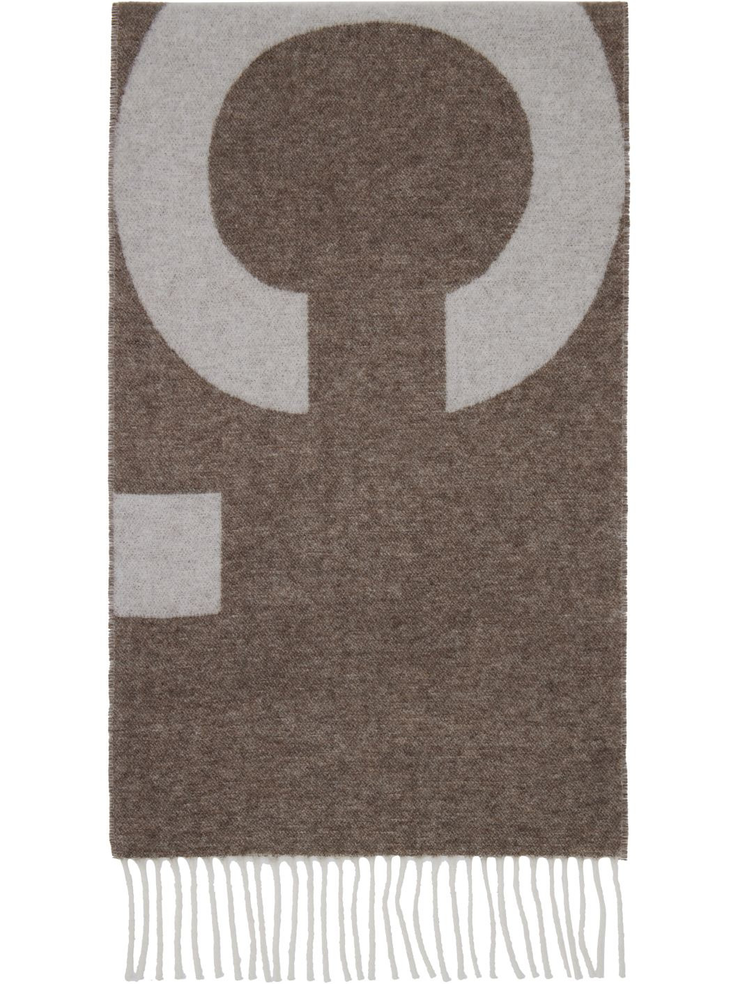 Brown & Off-White Malo Scarf - 2