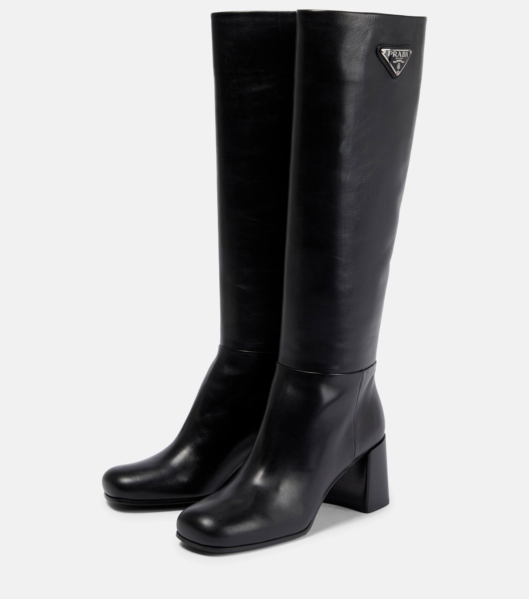 Leather knee-high boots - 5