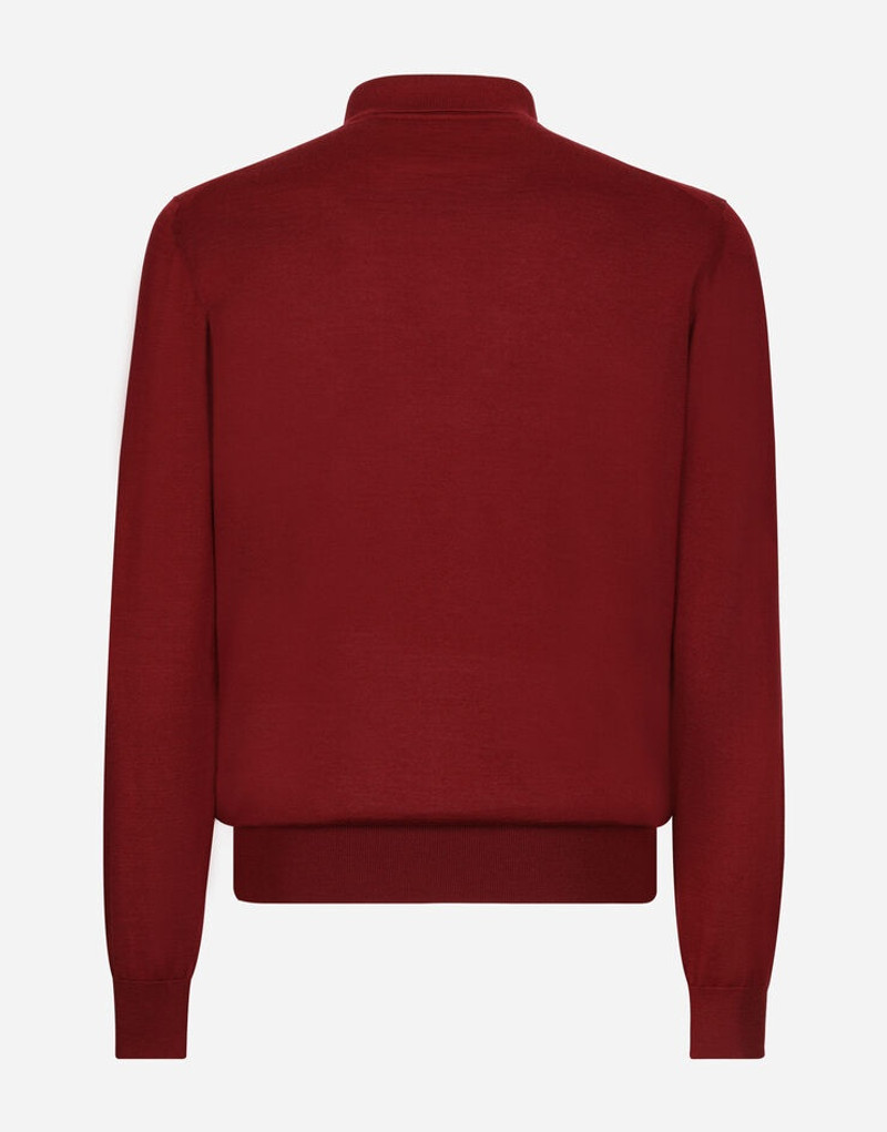 Dolce & Gabbana Cashmere polo-style sweater with DG logo embroidery outlook