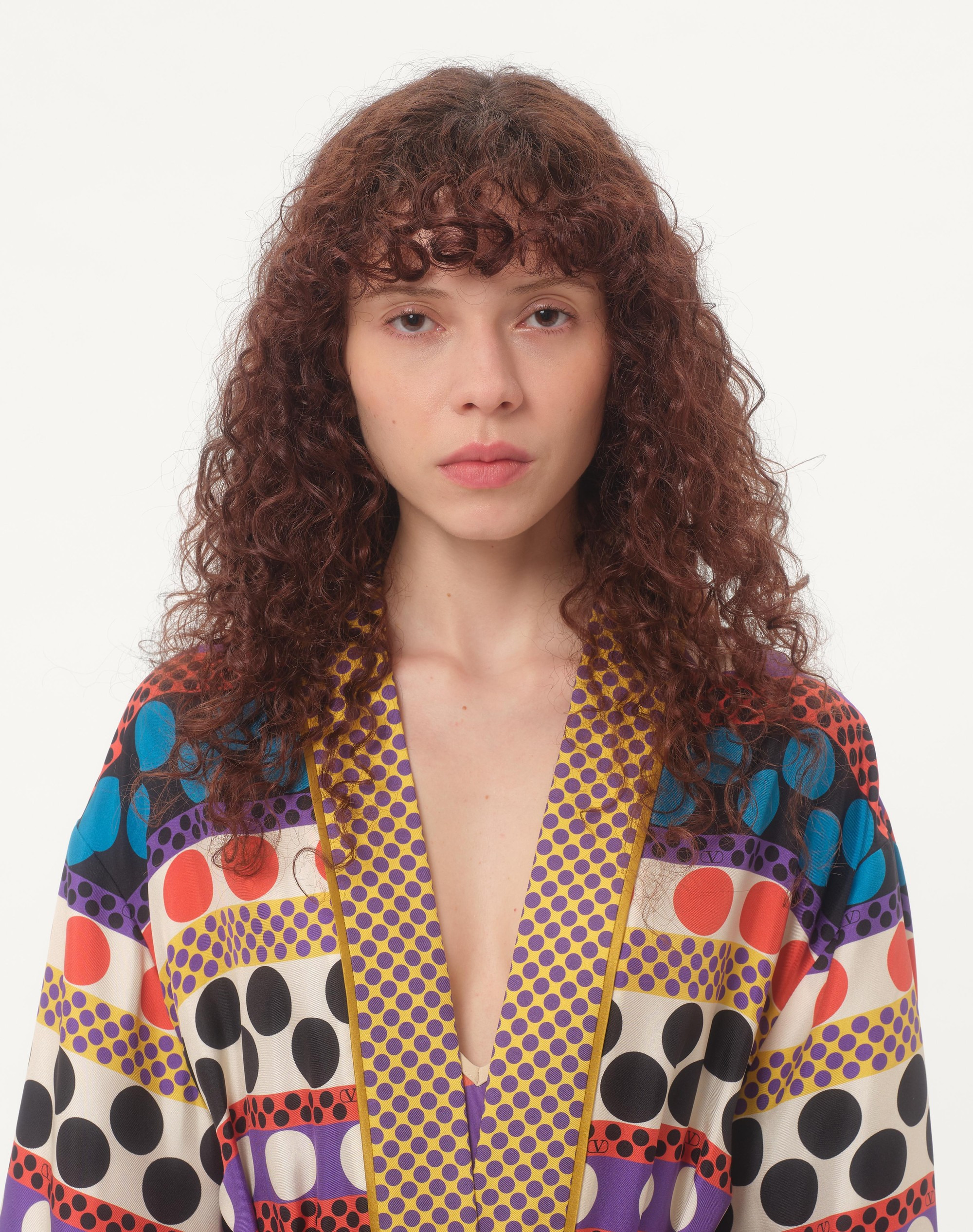 TWILL DRESSING GOWN WITH OPTICOOL RIGA POIS PRINT - 3