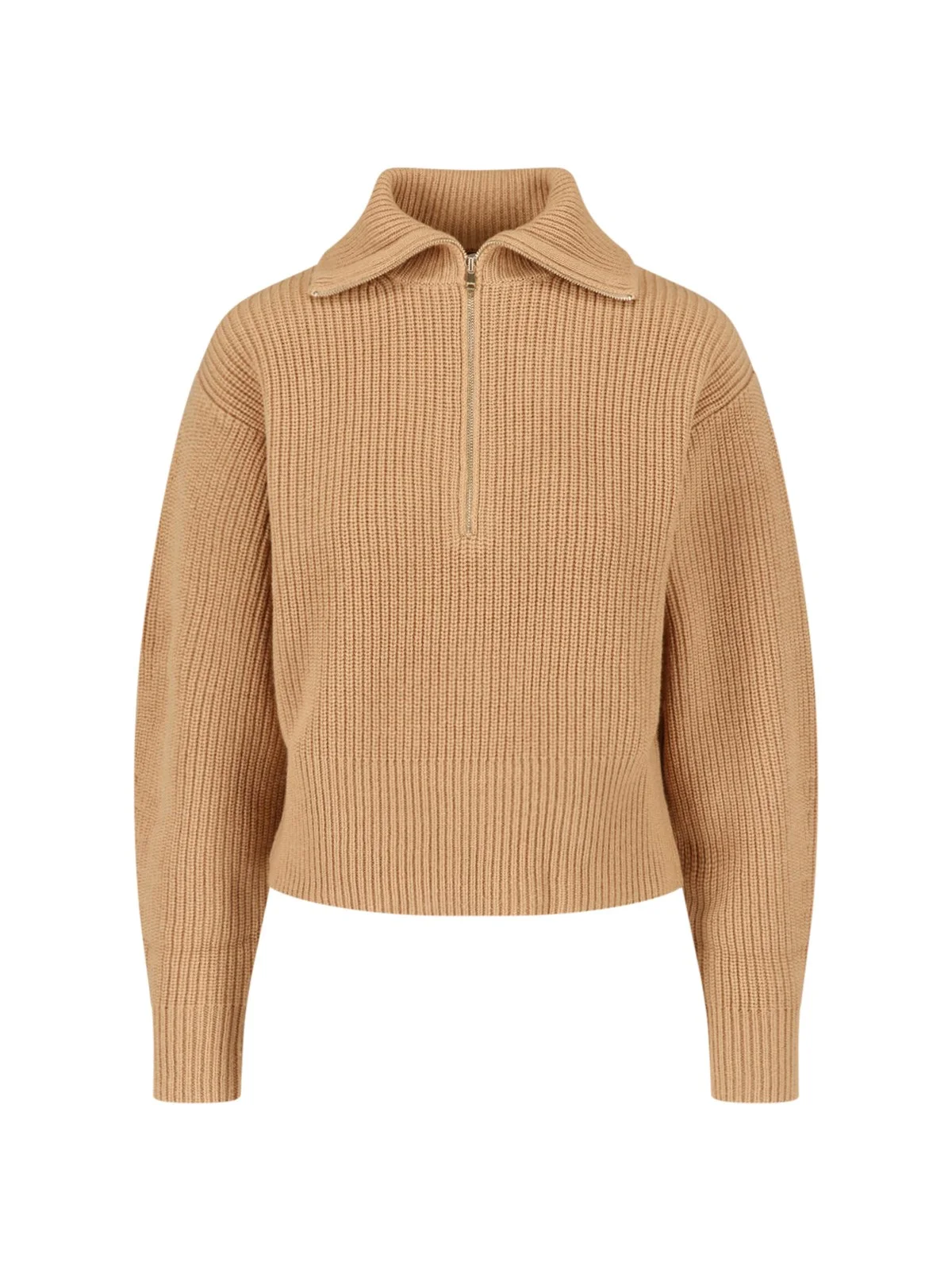 WOOL AND CASHMERE ZIP SWEATER - 1