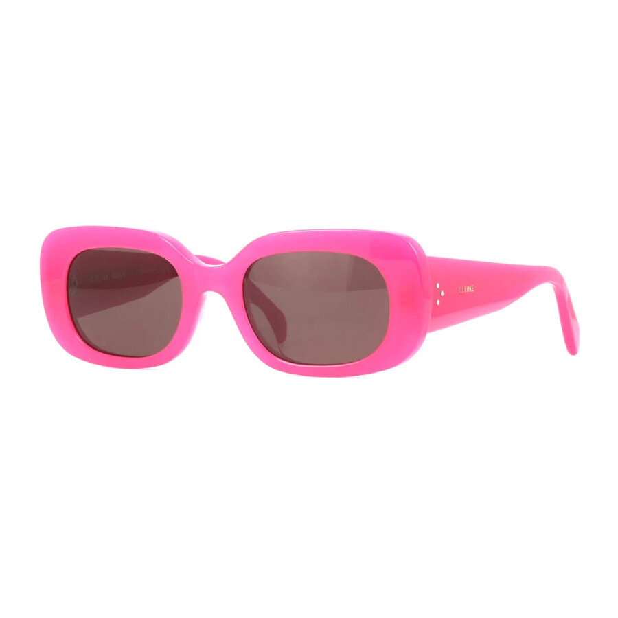 Celine Bold 3 Dots Brown Rectangular Ladies Sunglasses CL40287U 72E 51 - 2