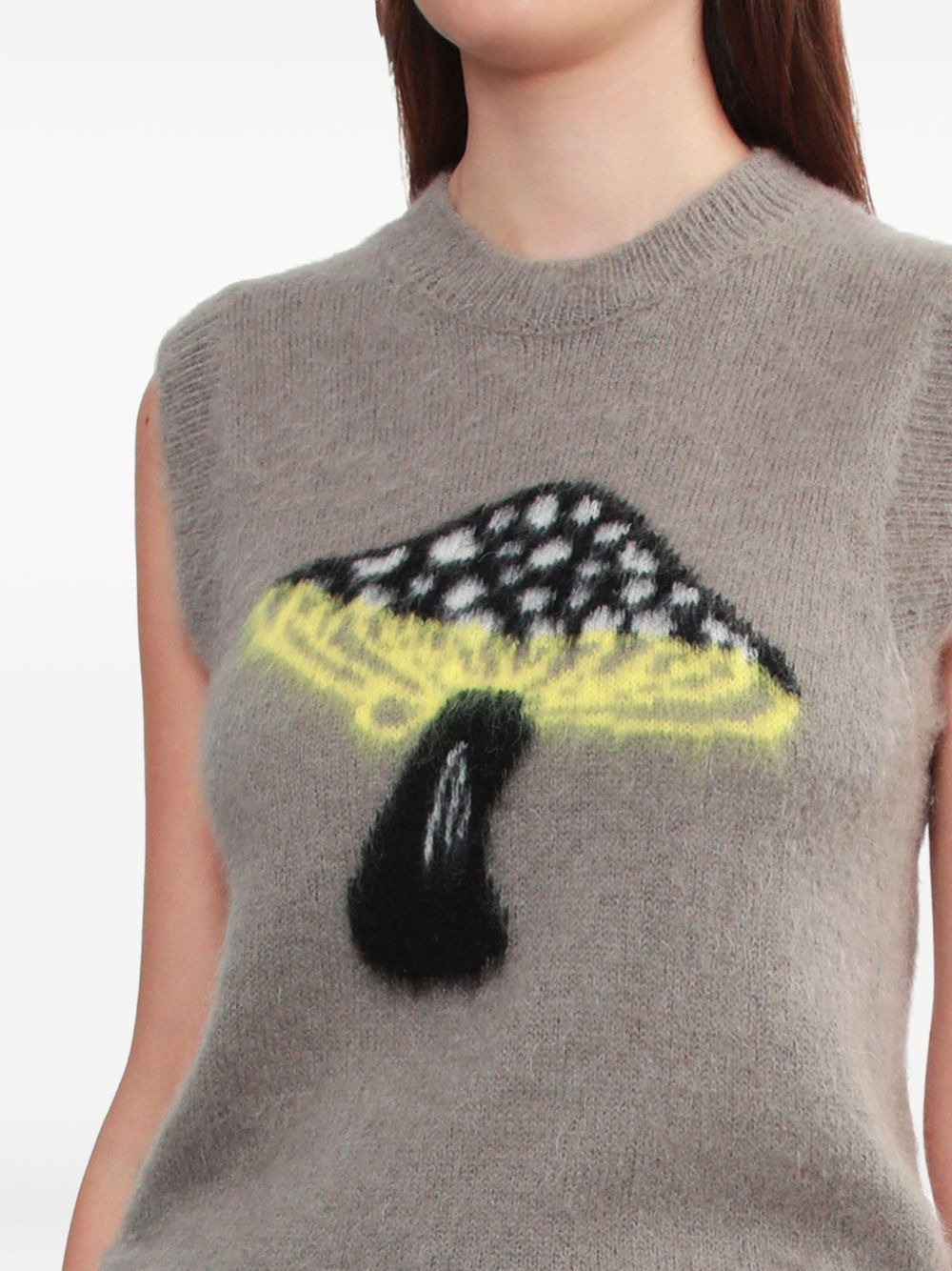 mushroom-print vest - 5