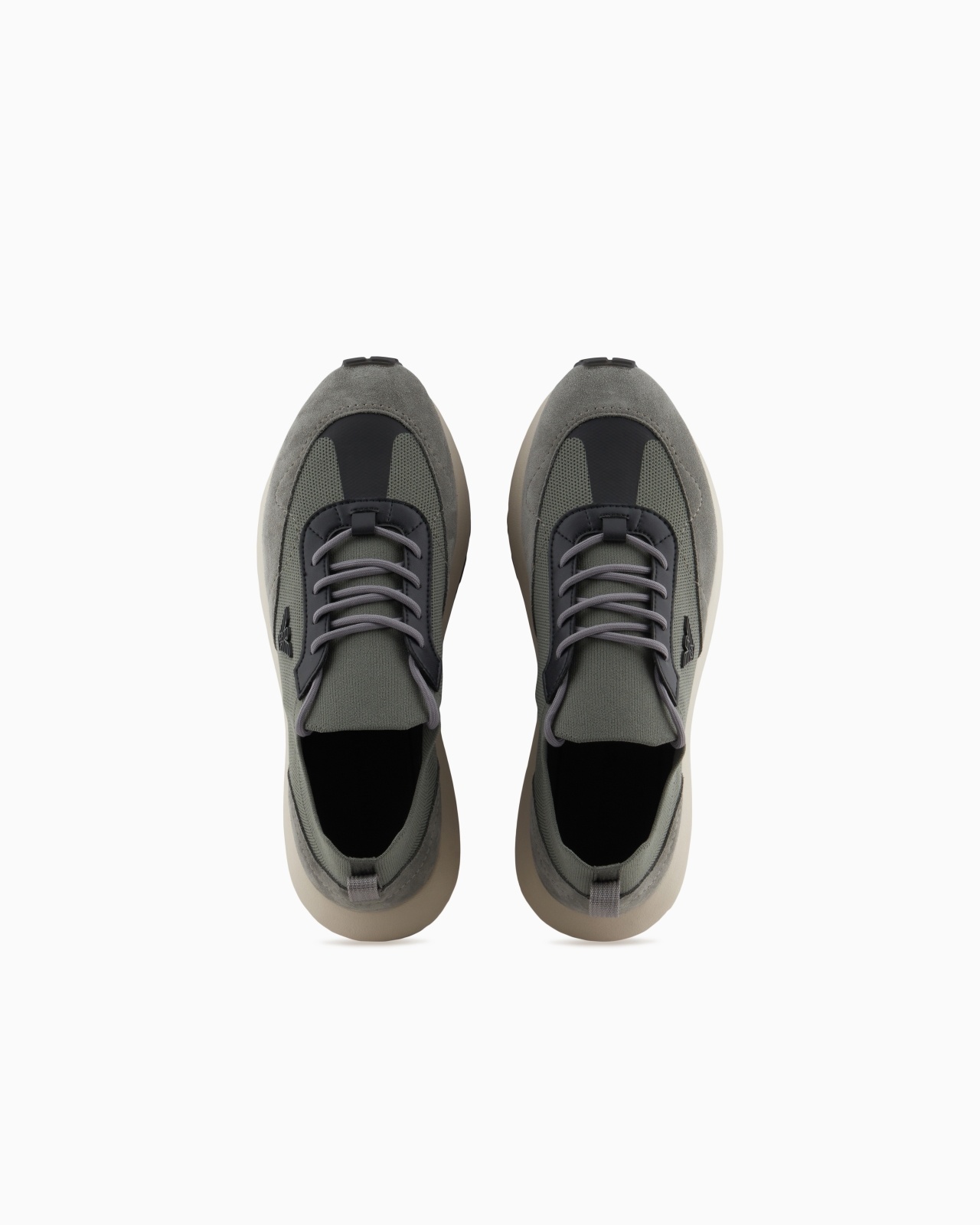 KNIT SNEAKERS WITH SUEDE DETAILS - 3