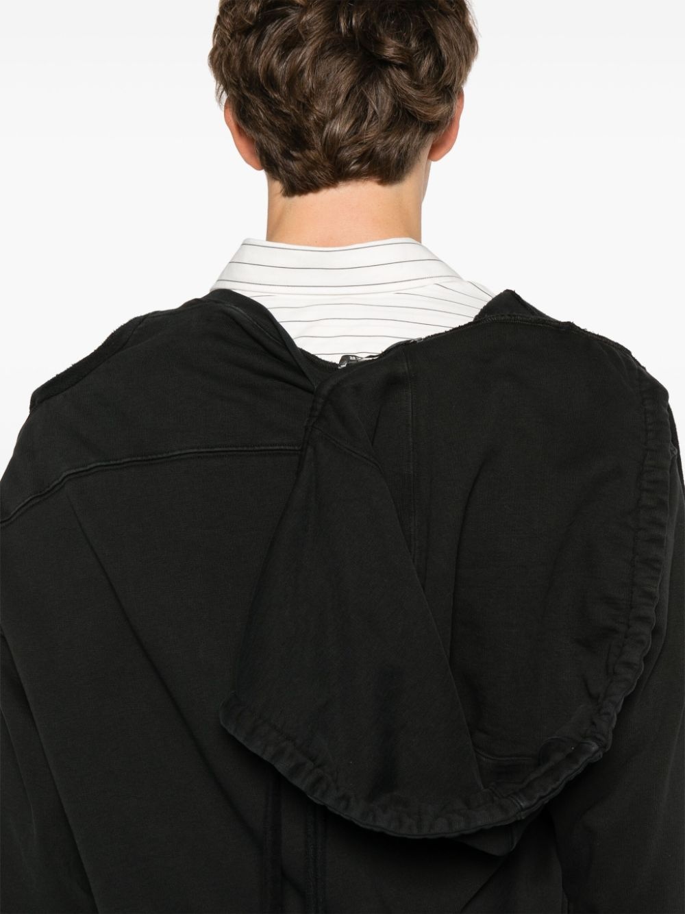 asymmetric-design hoodie - 5