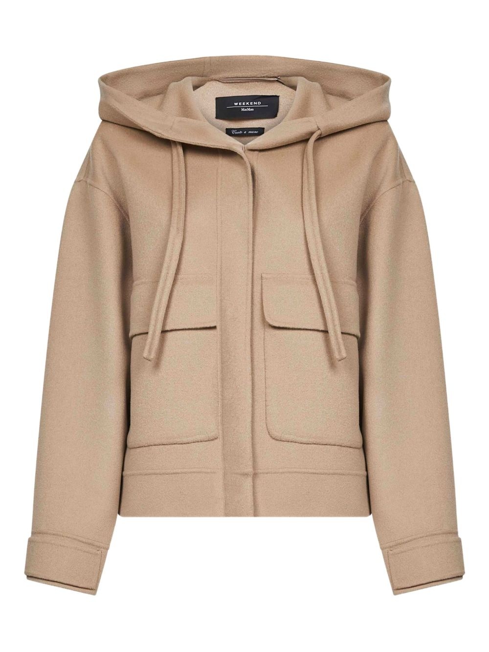 hooded patch-pocket jacket - 1