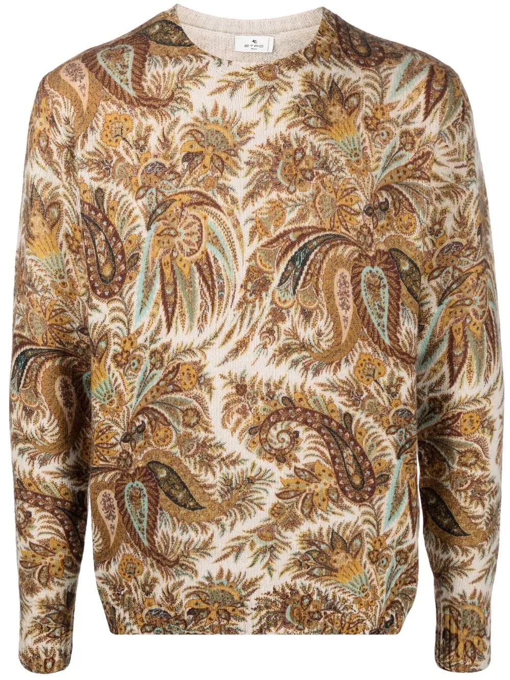 paisley-print knitted jumper - 1