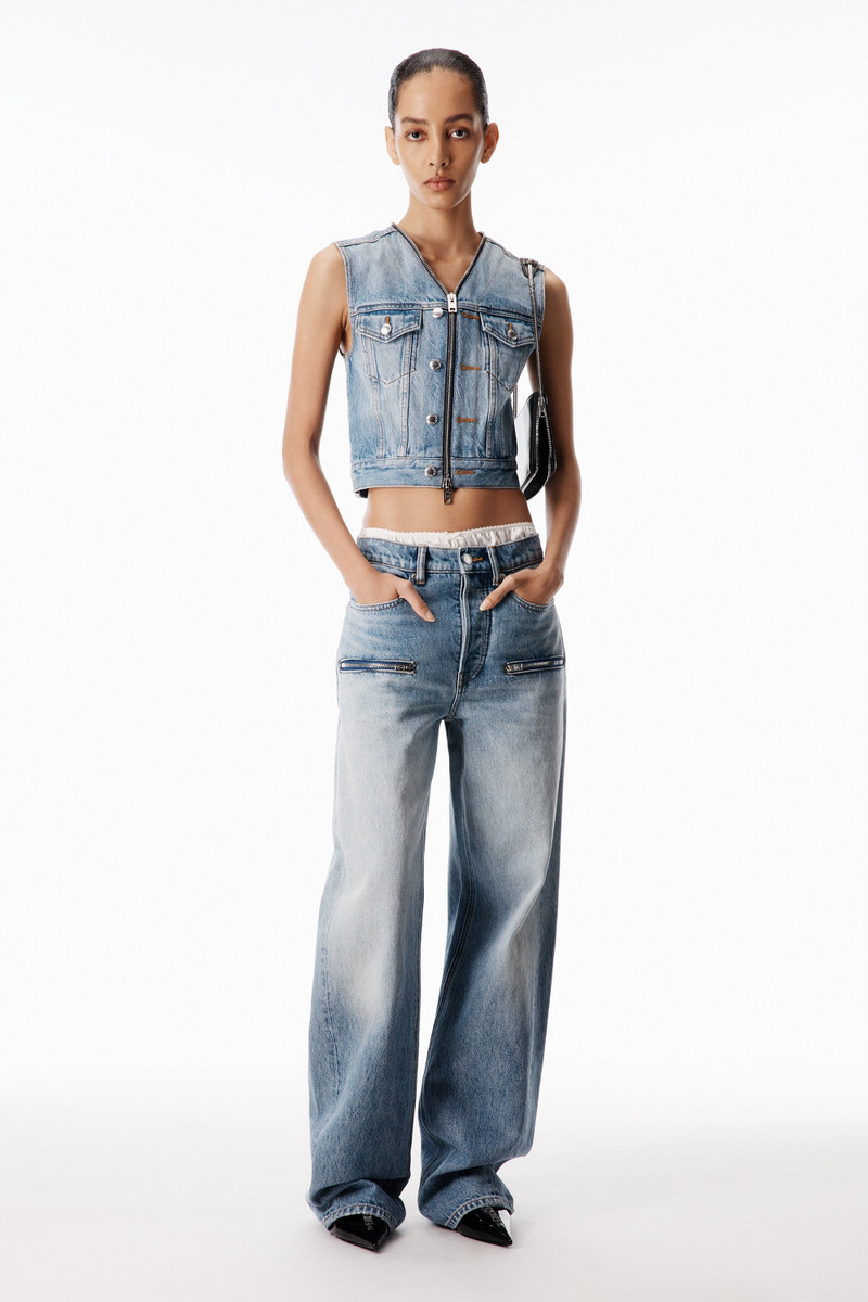 Alexander Wang Zip Silk Float Jean outlook