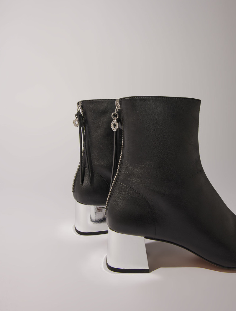 Square-toed leather boots 3