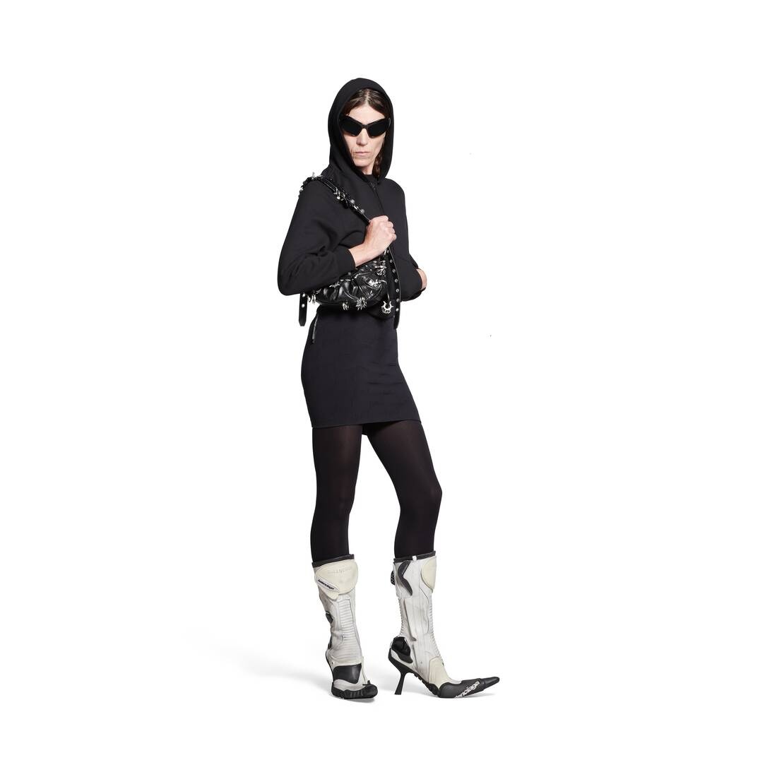 Women's Biker 90mm Bootie in White - 7