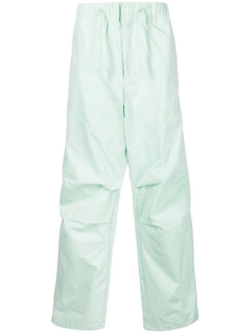drawstring-waist straight-leg trousers 1