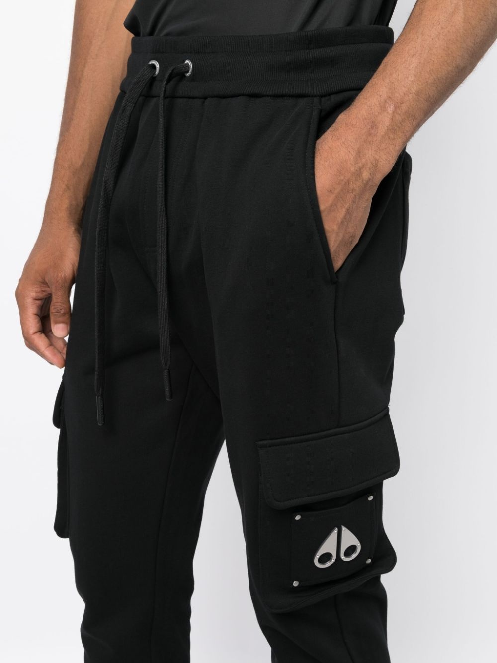 cargo-pockets cotton track pants - 5