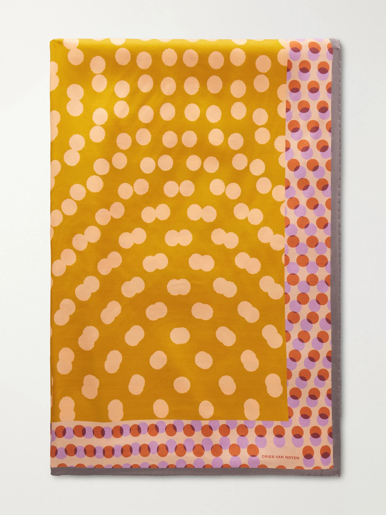 Polka-dot Printed Twill Scarf - 1